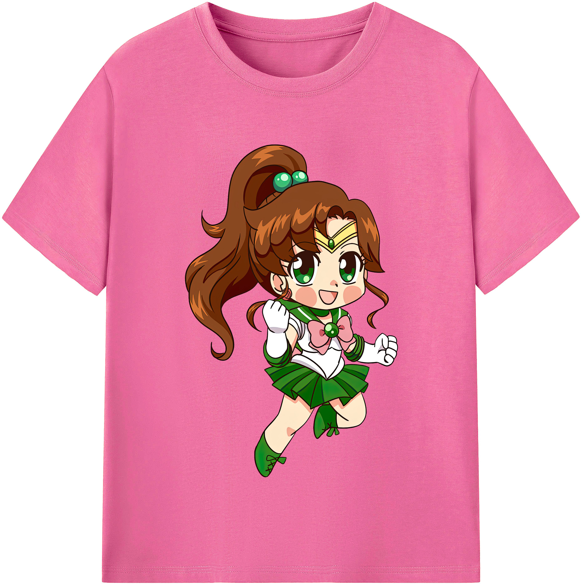 （画像用） 美少女戦士セーラームーン 木野 まこと きの まこと Sailor Moon Kino Makoto （セーラージュピター；Sailor Jupiter） レディースカジュアルプリントTシャツ（綿100％）